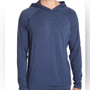 NWT Tommy John Second Skin Sweater Hoodie XL Dress Blues Heather Lounge Shirt